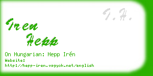 iren hepp business card