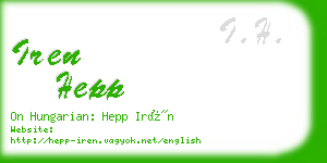 iren hepp business card